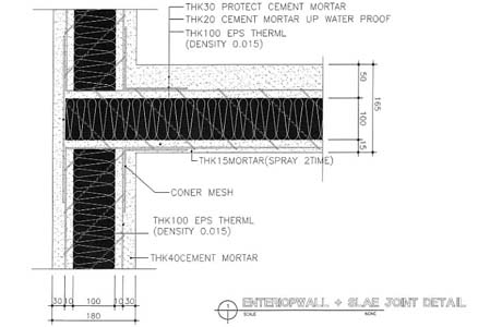 Exterior Wall and Slab Joint Detail
